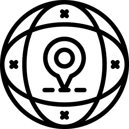 Globe Linear Style Icon Designのイラスト素材
