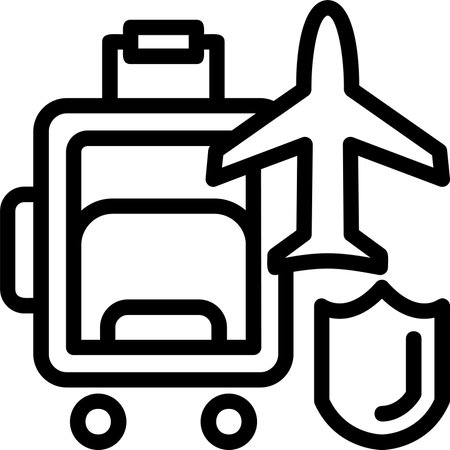 Travel security Linear Style Icon Designのイラスト素材