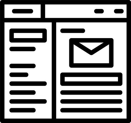 Mail Linear Style Icon Designのイラスト素材