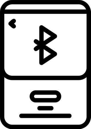 Bluetooth Linear Style Icon Designのイラスト素材
