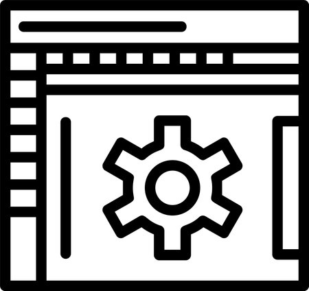 Gear Linear Style Icon Designのイラスト素材