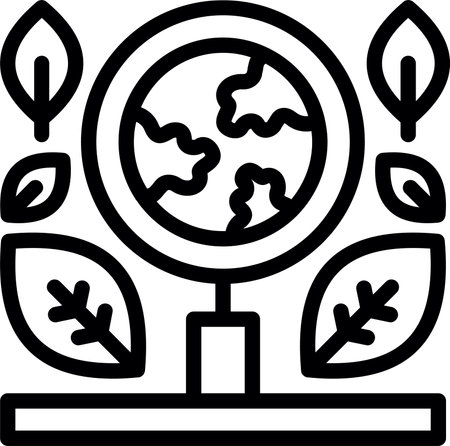 Green research Linear Style Icon Designのイラスト素材