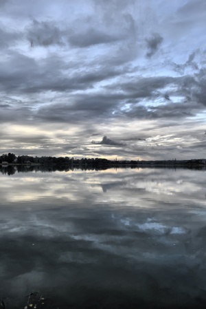 Dark lakeの写真素材