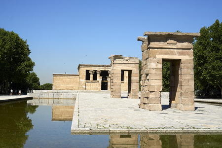 Templo de Debod on a clear summer dayのeditorial素材