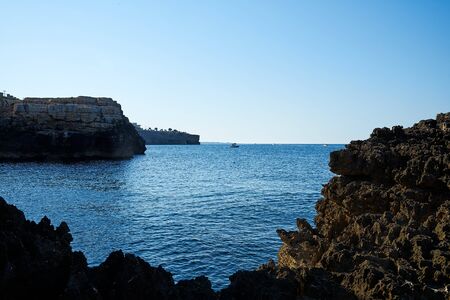 Scenic view of Polignano a Mare Coast, Bari, Puglia, Italyの写真素材
