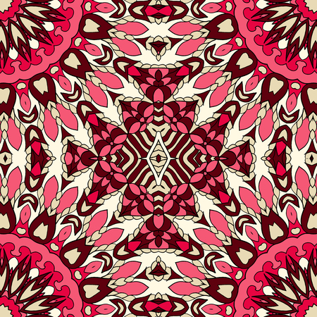 Seamless abstract pattern for printing on fabric or paper. Hand drawn background.のイラスト素材