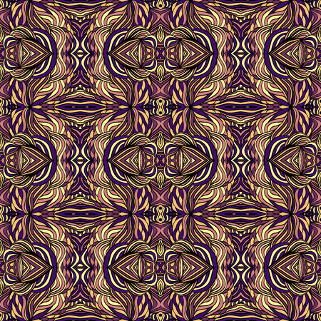 Seamless abstract pattern for printing on fabric or paper. Hand drawn background.のイラスト素材