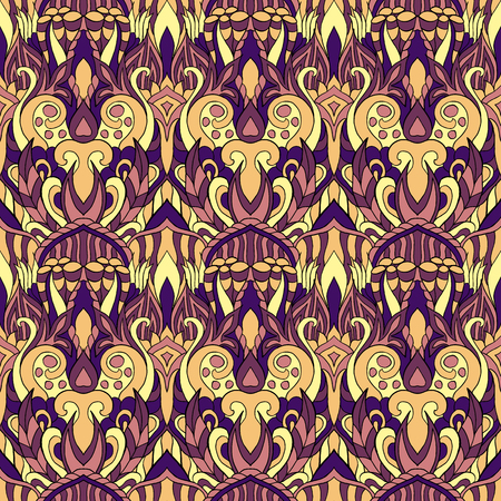 Seamless abstract pattern for printing on fabric or paper. Hand drawn background.のイラスト素材