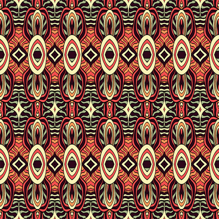 Seamless abstract pattern for printing on fabric or paper. Hand drawn background.のイラスト素材