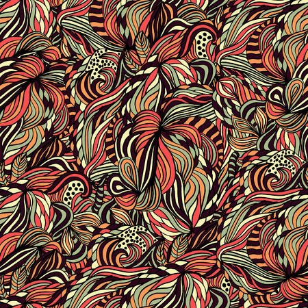 Seamless abstract pattern for printing on fabric or paper. Hand drawn background.のイラスト素材