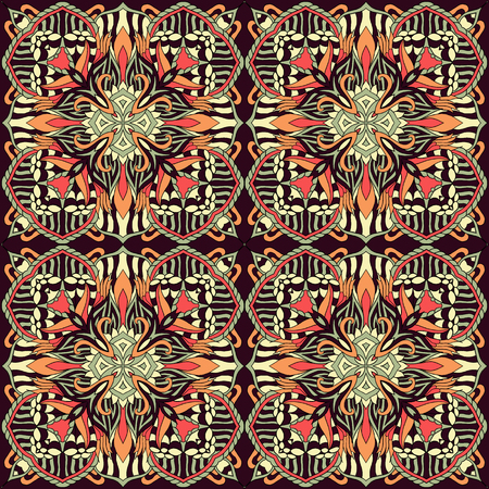 Seamless abstract pattern for printing on fabric or paper. Hand drawn background.のイラスト素材