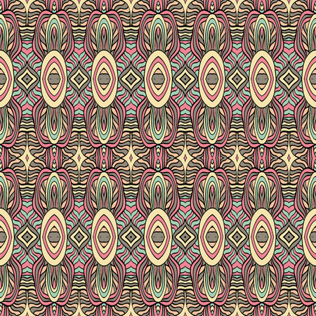 Seamless abstract pattern for printing on fabric or paper. Hand drawn background.のイラスト素材