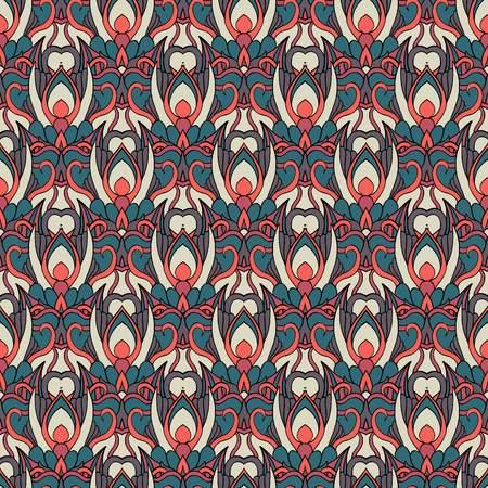 Seamless abstract pattern for printing on fabric or paper. Hand drawn background.のイラスト素材