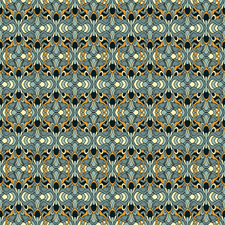 Seamless abstract pattern for printing on fabric or paper. Hand drawn background.のイラスト素材