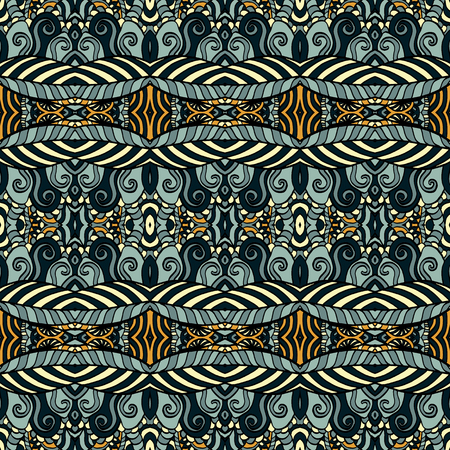 Seamless abstract pattern for printing on fabric or paper. Hand drawn background.のイラスト素材