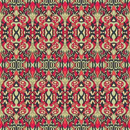 Seamless abstract pattern for printing on fabric or paper. Hand drawn background.のイラスト素材