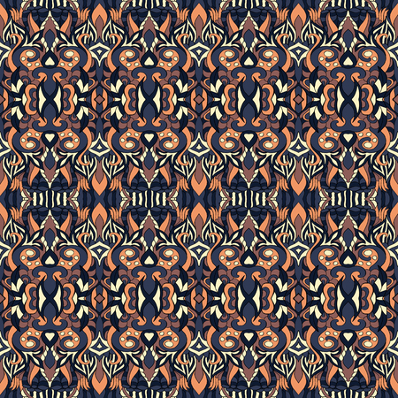 Seamless abstract pattern for printing on fabric or paper. Hand drawn background.のイラスト素材