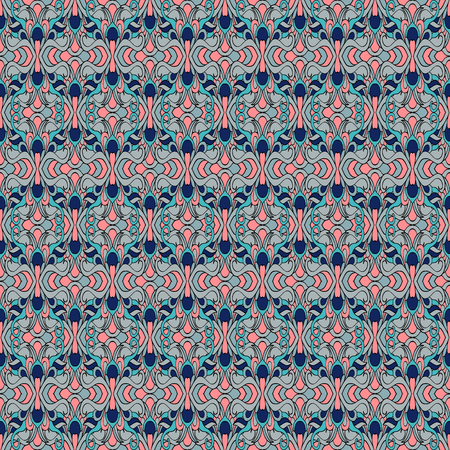 Seamless abstract pattern for printing on fabric or paper. Hand drawn background.のイラスト素材