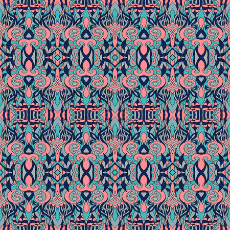 Seamless abstract pattern for printing on fabric or paper. Hand drawn background.のイラスト素材