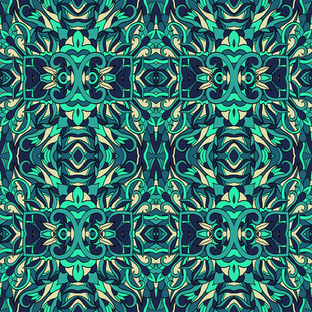 Seamless abstract pattern for printing on fabric or paper. Hand drawn background.のイラスト素材