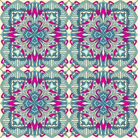 Seamless abstract pattern for printing on fabric or paper. Hand drawn background.のイラスト素材