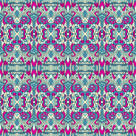 Seamless abstract pattern for printing on fabric or paper. Hand drawn background.のイラスト素材