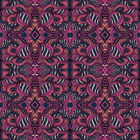 Seamless abstract pattern for printing on fabric or paper. Hand drawn background.のイラスト素材