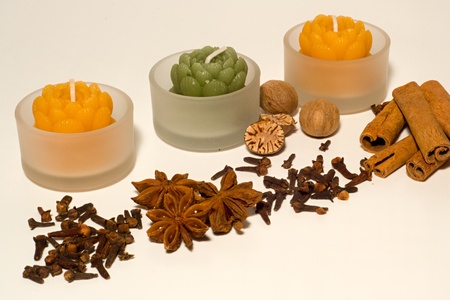 Spice and candlesの写真素材