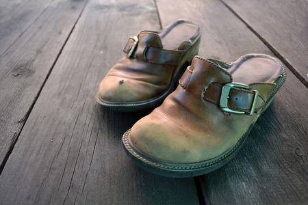 Old shoesの写真素材