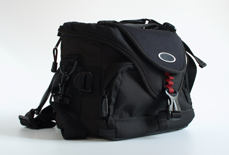 Medium size black modern practical photo-bagの写真素材