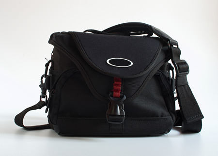 Medium size black modern practical photo-bagの写真素材