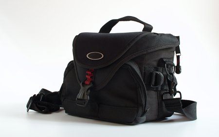Medium size black modern practical photo-bagの写真素材