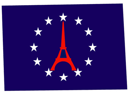 Symbols of Eu and Parisのイラスト素材