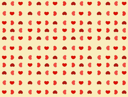 Valentine background with red hearts shapeの写真素材