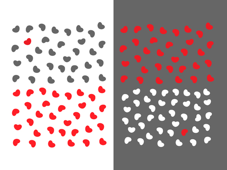 Grey and white valentine background with heartsの写真素材