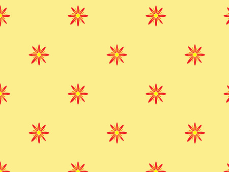 Seamless floral yellow backgroundの写真素材