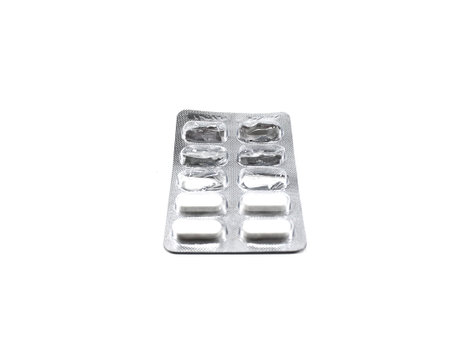 The medicine is in the form of flat tablets in packs, some of which have been consumed.