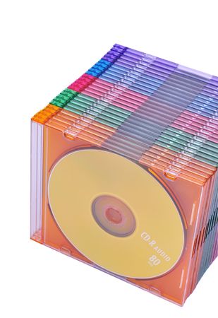 cd in the jewel case isolated on white
