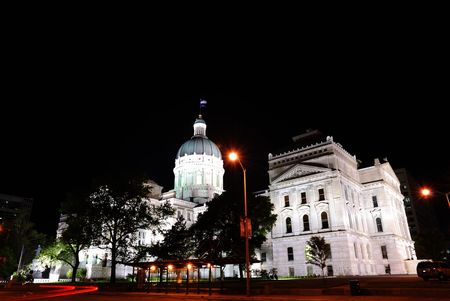 capitol building of the state of indianaの写真素材