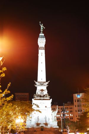soldier and sailors monument in indianapolisの写真素材
