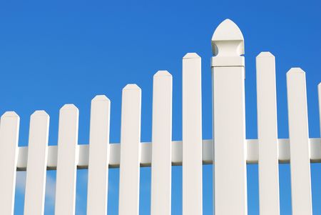 white fenceの写真素材