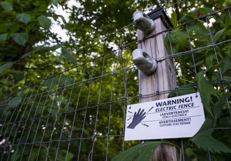 electric fenceの写真素材