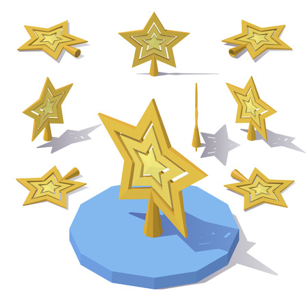 Christmas Star tree topperのイラスト素材