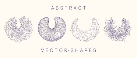 Geometric shape for design. 3d technology style.のイラスト素材