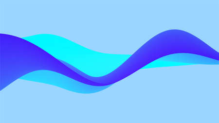 3D Wavy Background. Dynamic Effect. Abstract Vector Illustration