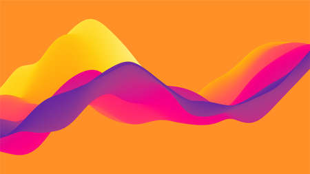 Abstract wavy background with modern gradient colors