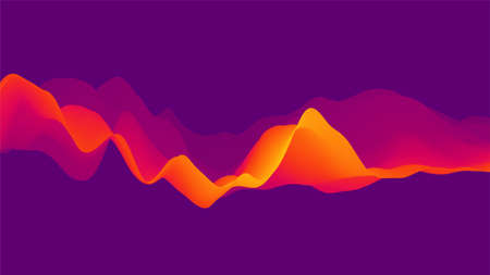 Abstract wavy background with modern gradient colors