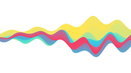 3D Wavy Background. Dynamic Effect. Abstract Vector Illustration