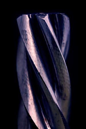 Electric hammer drill bevel gear thread close up. Mechanism detail made of steel.の写真素材