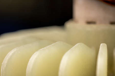 Cooling impeller on electric motor close up. Electric motor rotor.の写真素材